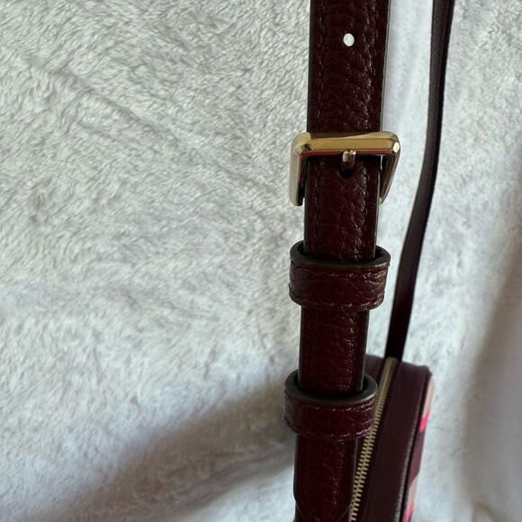 Kate Spade Kourtney Pink & Burgundy Chevron Crossbody Bag - Picture 7 of 10